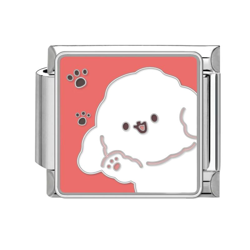 Мультяшные Милые Кошки Собаки Лапа Сердце Ночь Луна Цветы Итальянские Шармы-Звенья Подходят для Браслета из Нержавеющей Стали 9 мм Женщины DIY Изготовление Подарки