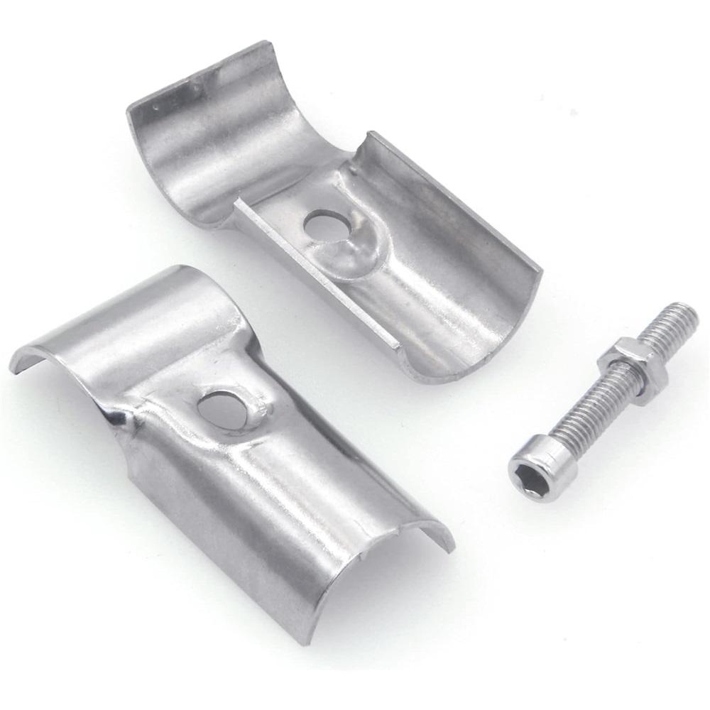 6 комплектов Т-образных зажимов, нержавеющая сталь, серебристый, трубные зажимы, внешний диаметр 1", 25 мм