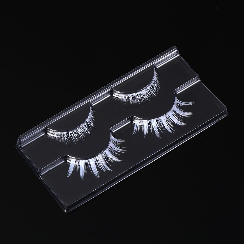 Lightweight Lash Extension White False Eyelashes Upper Lower Eyelashes Halloween Cosplay Lashes