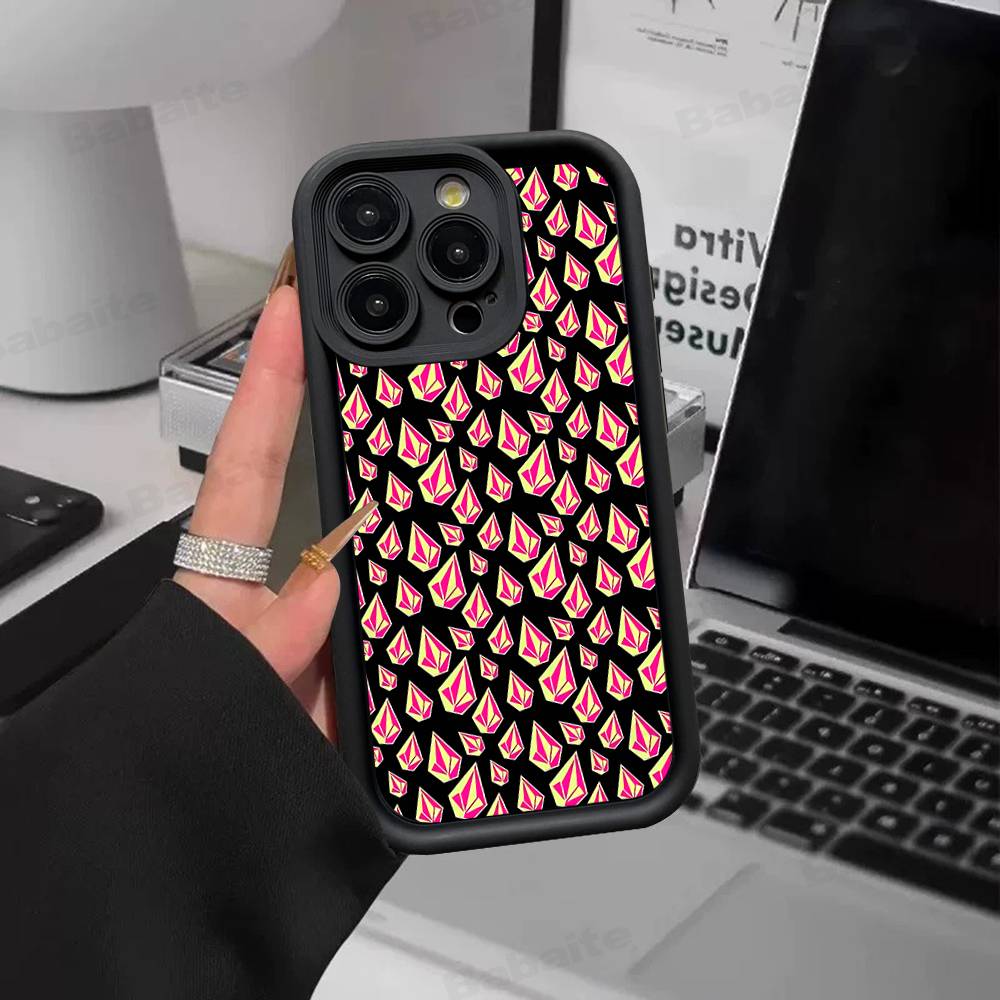 V-Volcom LOGO Fashion Phone Case For IPhone 17 16 15 14 13 12 11 Pro Max Anti Drop Soft Cover