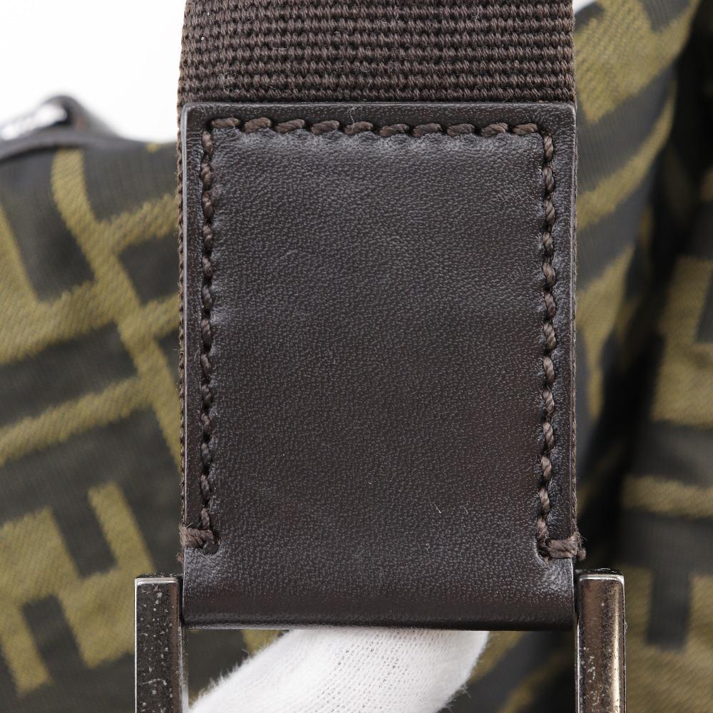 Fendi Сумка на плечо Zucca Один ремень Коричневый нейлоновый канвас Женская Б/У