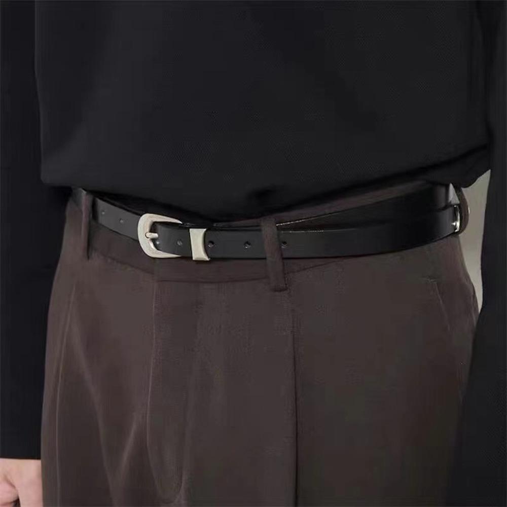 Casual Silver Buckle Belt Korean Waist Decoration New Trouser Belt Girl