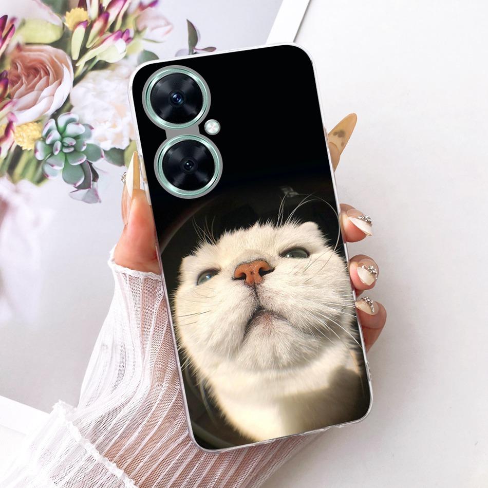 For Huawei Nova 11i Cute Flower Butterfly Cat Painted Case For Huawei Nova11i MAO-LX9 Soft Silicone TPU Phone Cases