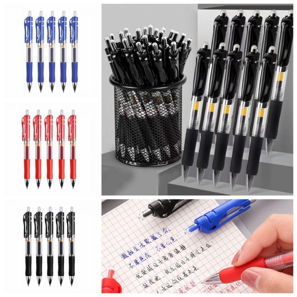 5 шт. Черная Синяя Красная Ручка-счетчик с чернилами для подписи Гладкое письмо Нажимная ручка Студент