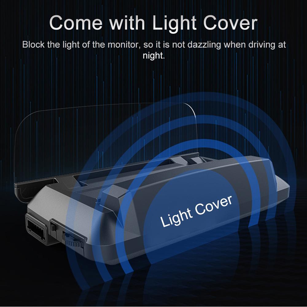 Автомобильный HUD-проектор со светодиодным спидометром и скоростью/временем/температурой воды/об/мин/топливом