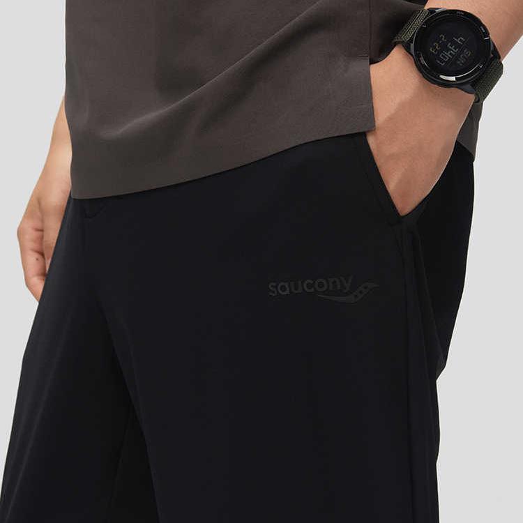 SAUCONY Urban Commuting Stretch Mid-Rise Casual Pants Men Bottoms Black SC2240021A-BK01