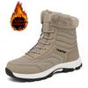 Бренд Зимние Мужские Снежные Ботинки Теплые Плюшевые Мужские Ботинки Водонепроницаемые Ботильоны с Высоким Голенищем Высокое Качество Нескользящие Мужские Кроссовки для Пешего Туризма