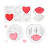 DIY Silicone Mold: 8-Cavity Heart & Lips for Chocolate, Fondant, and Epoxy Resin. Perfect for Valentine's Day Cake Decorations.