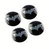 4pcs of Bat Pattern Car Hub Center Cover Badge Sticker for Honda Mazda Benz BMW Toyota Ford Dodge Chevrolet and Other Car Modification Accessories