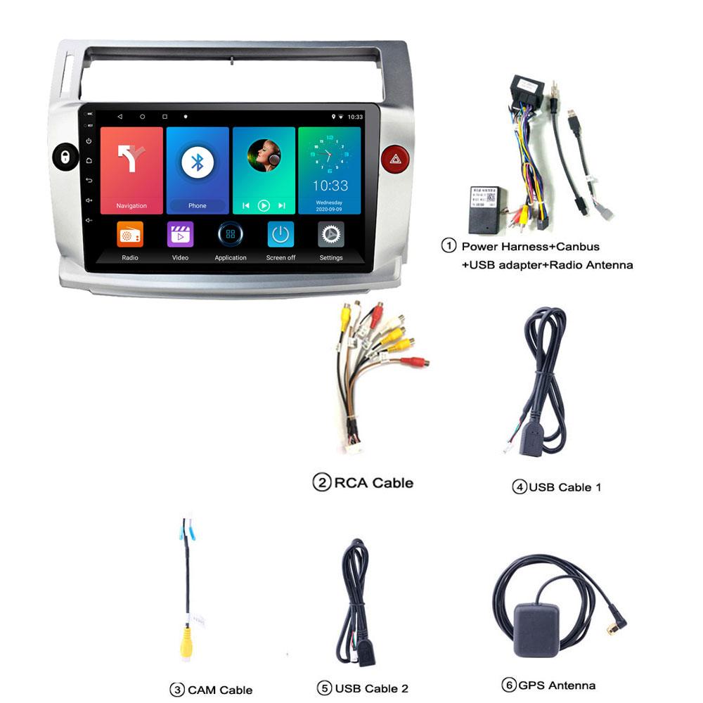 2 Din для Citroen C4 C-Triomphe C-Quatre Pallas 2004-2011 Автомобильное радио Android Wi-Fi Мультимедийный плеер GPS 1 + 16 ГБ