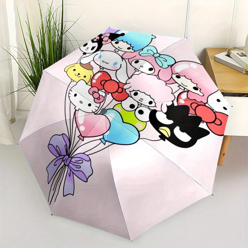 Sanrio Characters Balloon Design Automatic Open/CloseUmbrella-CuteUmbrella with Cute Design, Portable 3-Fold Compact Umbrella for Men & Women, Valenti