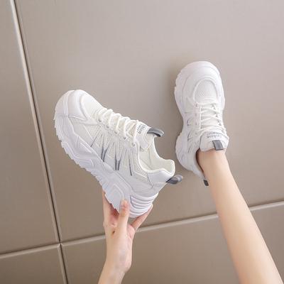 Женские 2025 сетчатые повседневные туфли весенняя мода легкая платформа студенческие спортивные туфли ins тренд