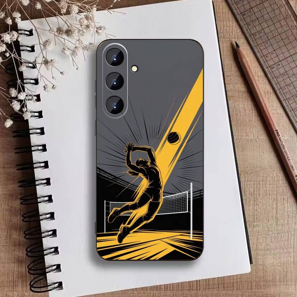 Volleyball Phone Case For Samsung Galaxy A73,A72,A71,A70,A52,A51 Others Soft Black Cover