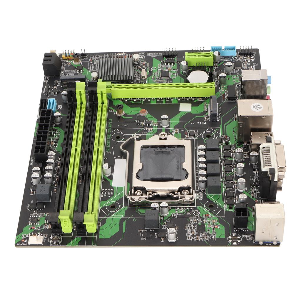 Desktop Motherboard B75 HMPLUS LGA 1155 Slot 4 DDR3 6Gbps Serial ATA M.2 NVME PCIe X16 VGA HD Output ATX Motherboard