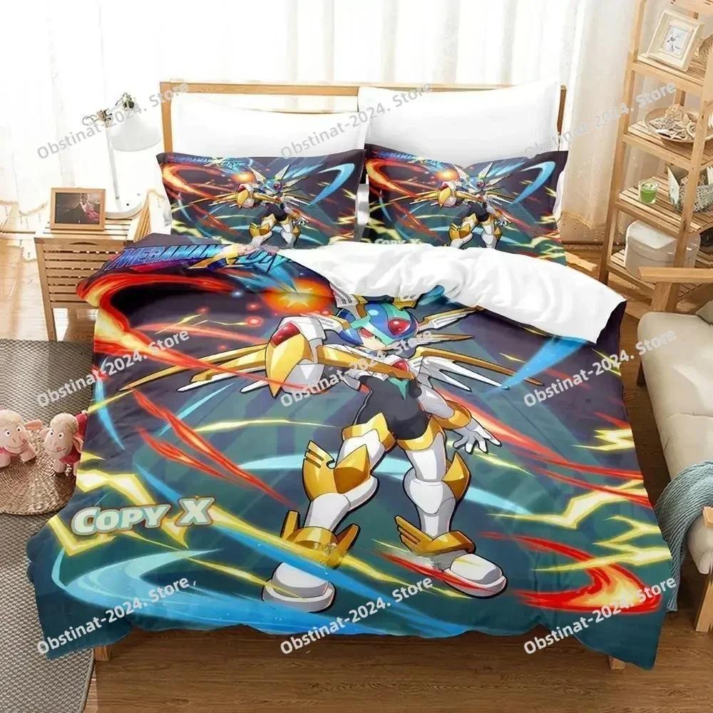 Постельное белье Mega Man X DiVE Печатный одинарный пододеяльник Покрывало Наволочка Комплекты из 3 предметов Детский и взрослый размер