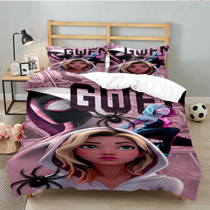 Into The Spider-verse 3PCS Bedding set,Ideal for 1pc Duvet Cover And 2pcs Pillowcases Perfect for Fan gift,Ideal for Bedroom, Dormitory
