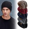 Winter Comfortable Warm Velvet Knitted Hat Casual Versatile Solid Color Knitted Hat Outdoor Windproof Warm Hat for Men