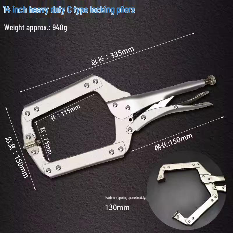 Многофункциональные универсальные плоскогубцы: Большое отверстие, плоская головка, быстрая фиксация для деревообработки и выравнивания труб