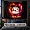 Custom Name Text Tapestry,PSV Eindhoven FC Decorative Wall Hanging, Background Tapestry For Home Bedroom