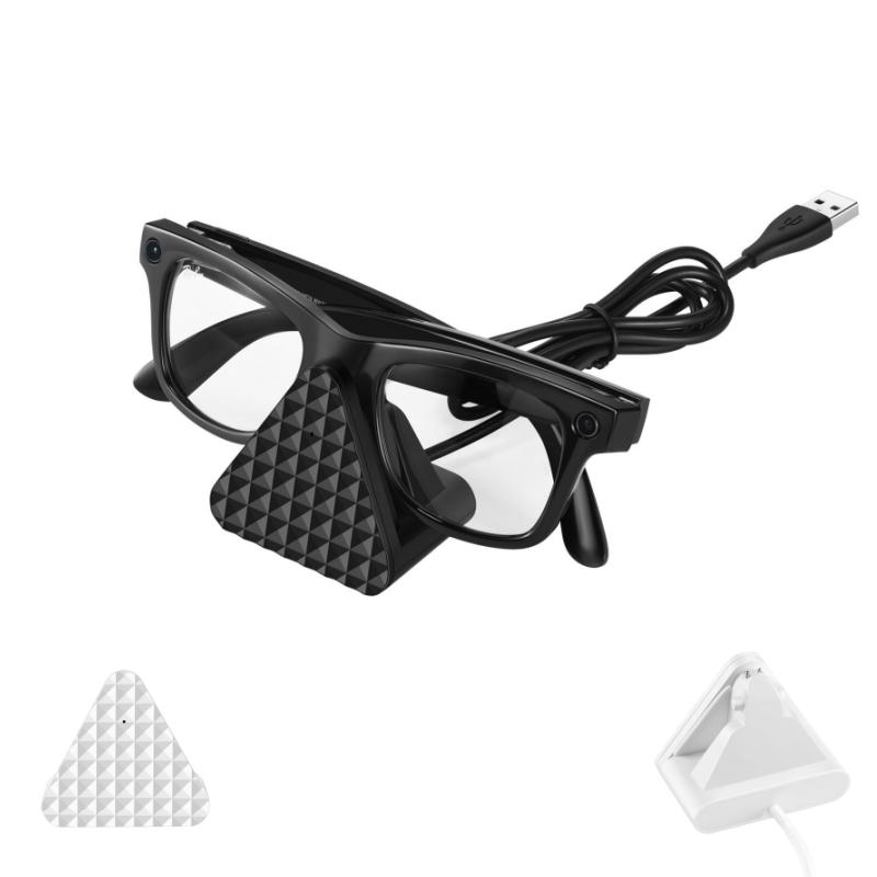 Для умных очков Meta Wayfarer Зарядная док-станция со светодиодным индикатором Множественная защита Портативная дорожная зарядная станция Адаптер Type-C