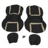 4 шт. универсальный комплект защитных чехлов для автомобильных сидений, украшение интерьера на все времена года(БежевыйЧерный )