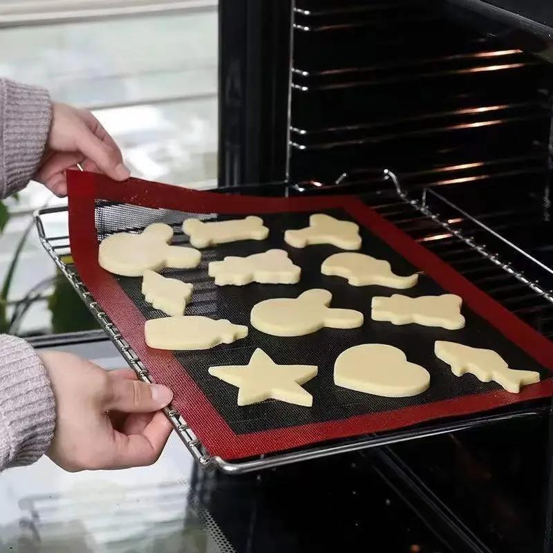 Silicone Baking Mat Sheet 30x40cm Reusable Baking Cookie Sheet Non-Stick Heat Resistant Baking Mat for Oven Grill Microwave