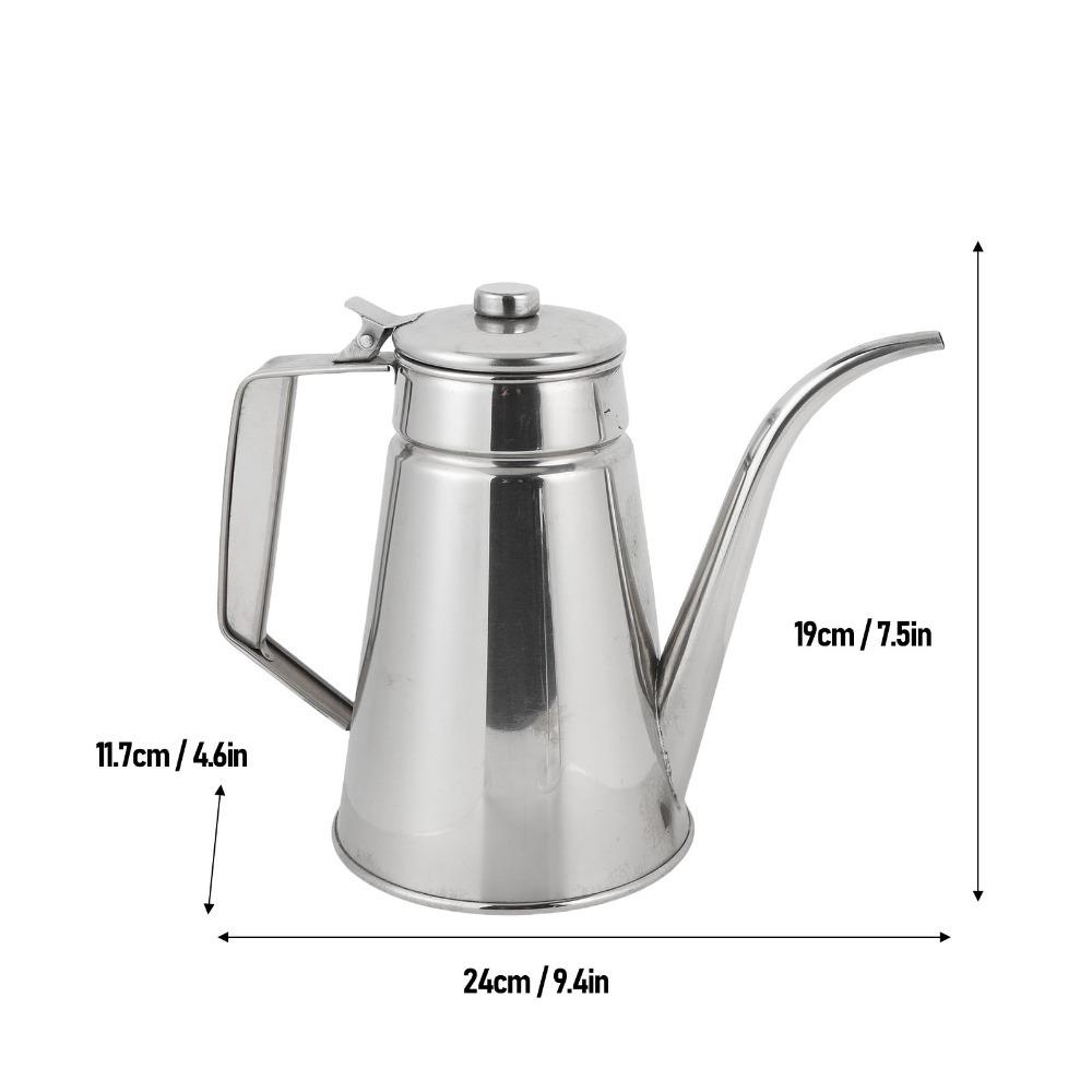 304 Stainless Steel Oil Dispenser Bottle 1L/1.2L Oil Storage Container Kitchen Use