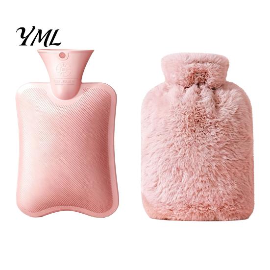 Explosion Proof Water Bag Hot Bottle with Plush Cover, 500/1000/2000ML Leak-proof Bag, Lightweight Cold Compress Pouch for Shoulder, Back, Hand, Legs,