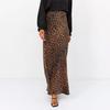 Юбка макси с леопардовым принтом, эластичная атласная длинная юбка с высокой талией, юбка-трапеция в деловом стиле, весна-осень, женская сексуальная юбка