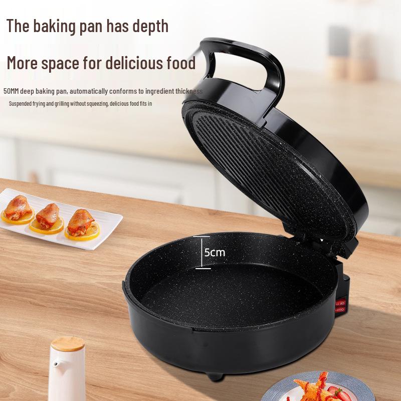Electric Non-Stick Griddle: Double-Sided Heating for Eggs, Meat, and Pancakes 