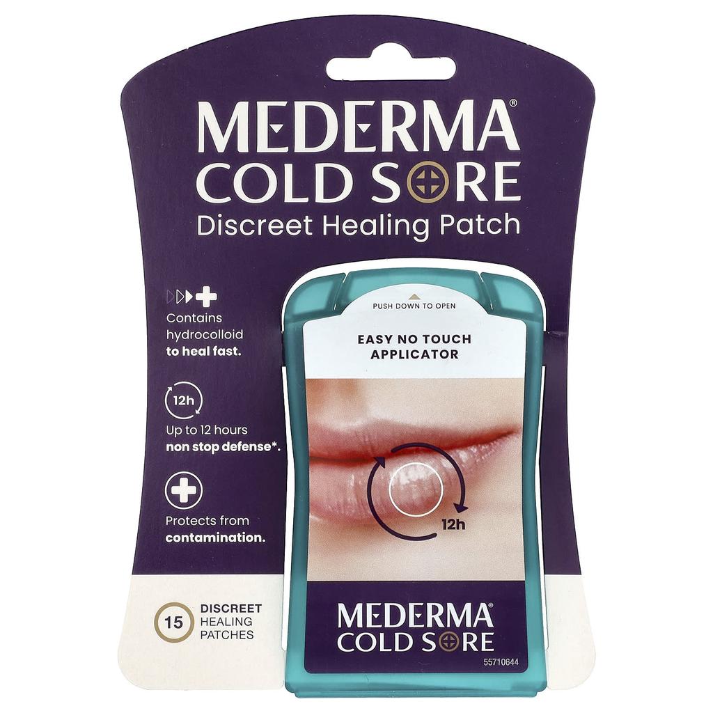 Mederma Пластырь для облегчения симптомов герпеса, 15 штук