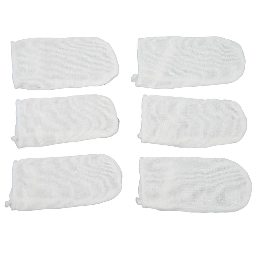 6 шт. Марлевые накладки на палец для чистки детских зубов, удаление молочного налета, мягкая гигиеническая накладка с кольцом-пряжкой, средство для чистки полости рта и языка