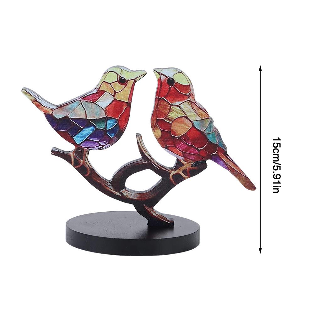 Office Modern Style Birds Figurine Tabletop Bird Decoration Colorful Birds Ornament Desktop Decor