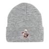 Skeleton Flower Print Knitted Hat Beanie, Woman Cap Windproof Lightweight Sporting Headwear Knit Cap Beanie
