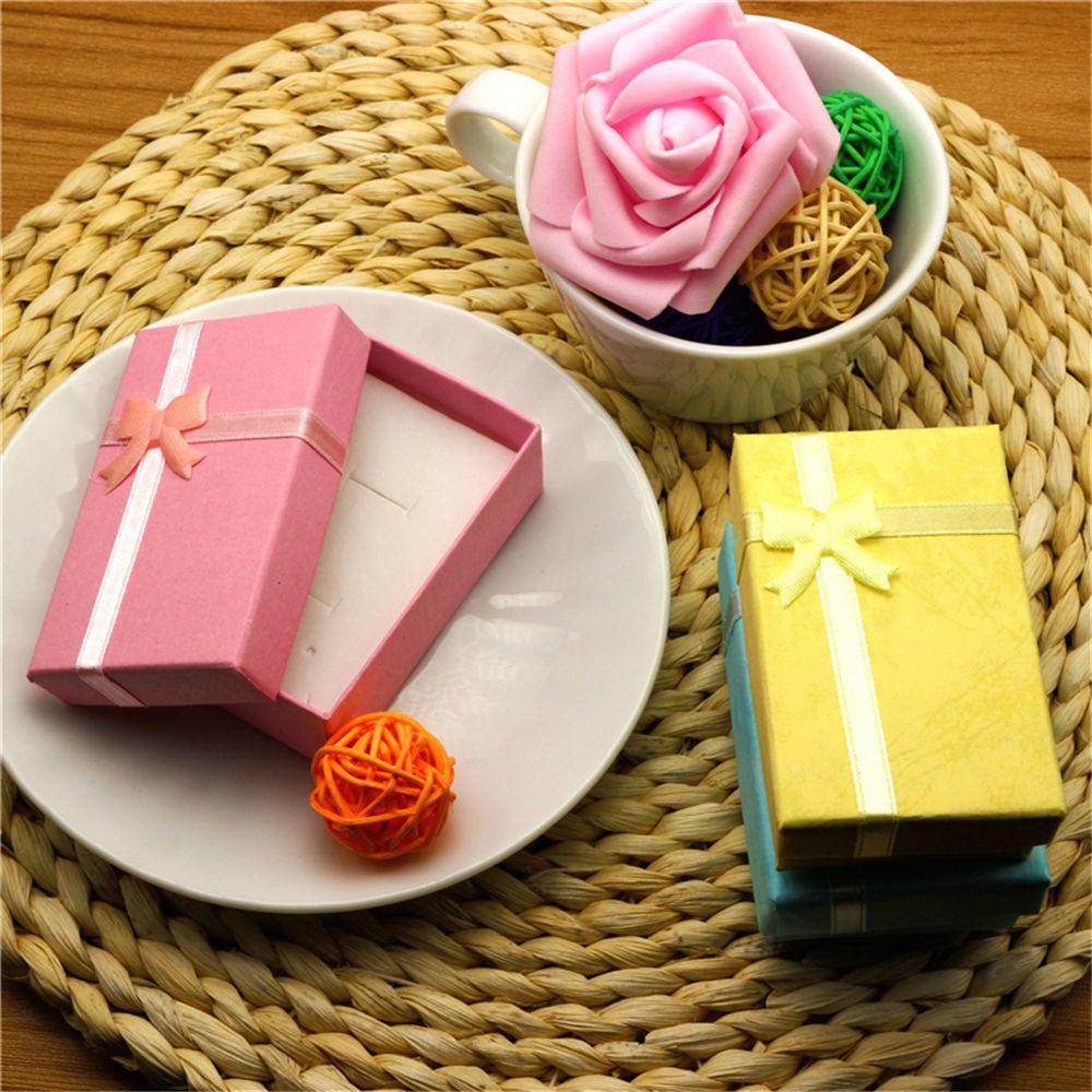 Модная шкатулка для украшений в виде банта, браслетов, колец, сережек, ожерелий, подвесок, квадратная витрина для украшений, подарочная упаковочная коробка