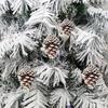 6Pcs Christmas Pine Cone Pendant Lifelike Christmas Tree Hanging Ornament for Home Festival Decorations