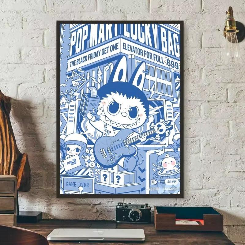 Labubu Metal Sign, Cute Character Wall Art Plaque 20x30cm