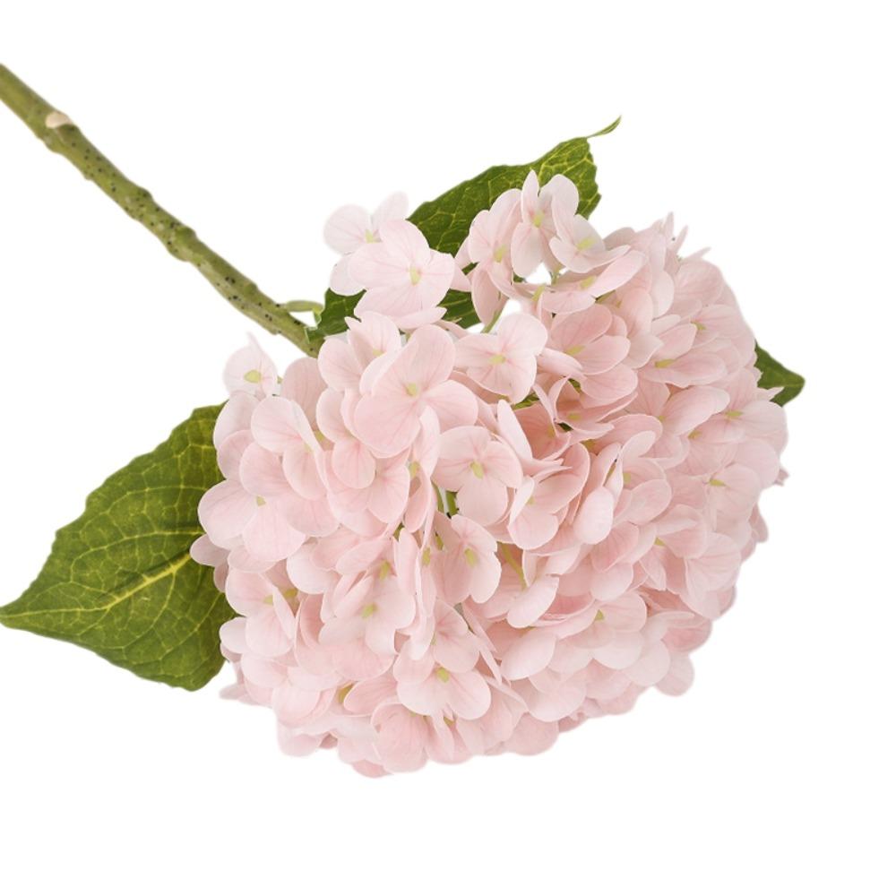 Hydrangea Macrophylla Artificial Hydrangea Flower Green Leaf Real Touch Simulation Colorful Hydrangea Handmade Luxury