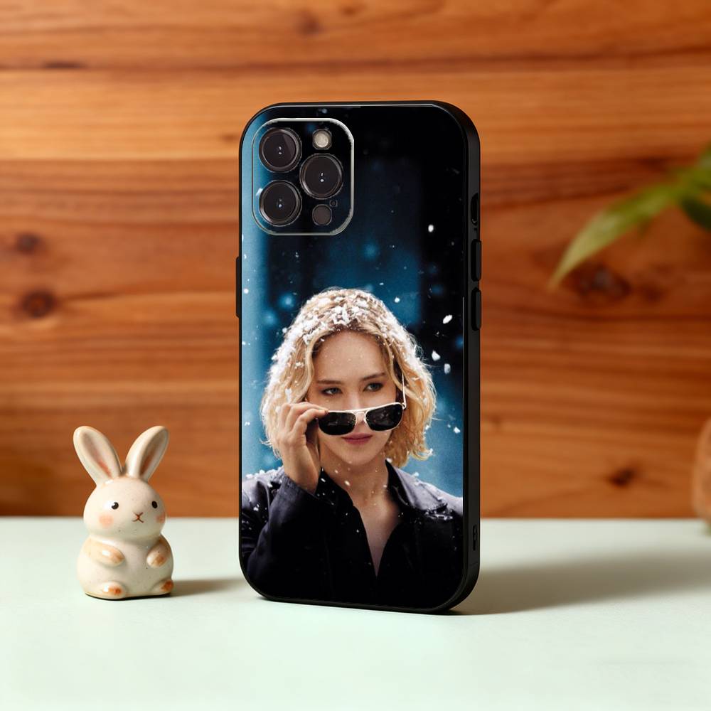 Чехол для телефона с актрисой Дженнифер Лоуренс Для iPhone 17, 16, 15, 14, 13, 12, Plus, Pro Max, 5G Другие Мягкий Черный Чехол