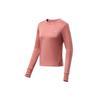 Li Ning Running Series Casual Solid Color Waffle Simple Sports Long Sleeve T-Shirt Women Tops Pink ATLR066-4