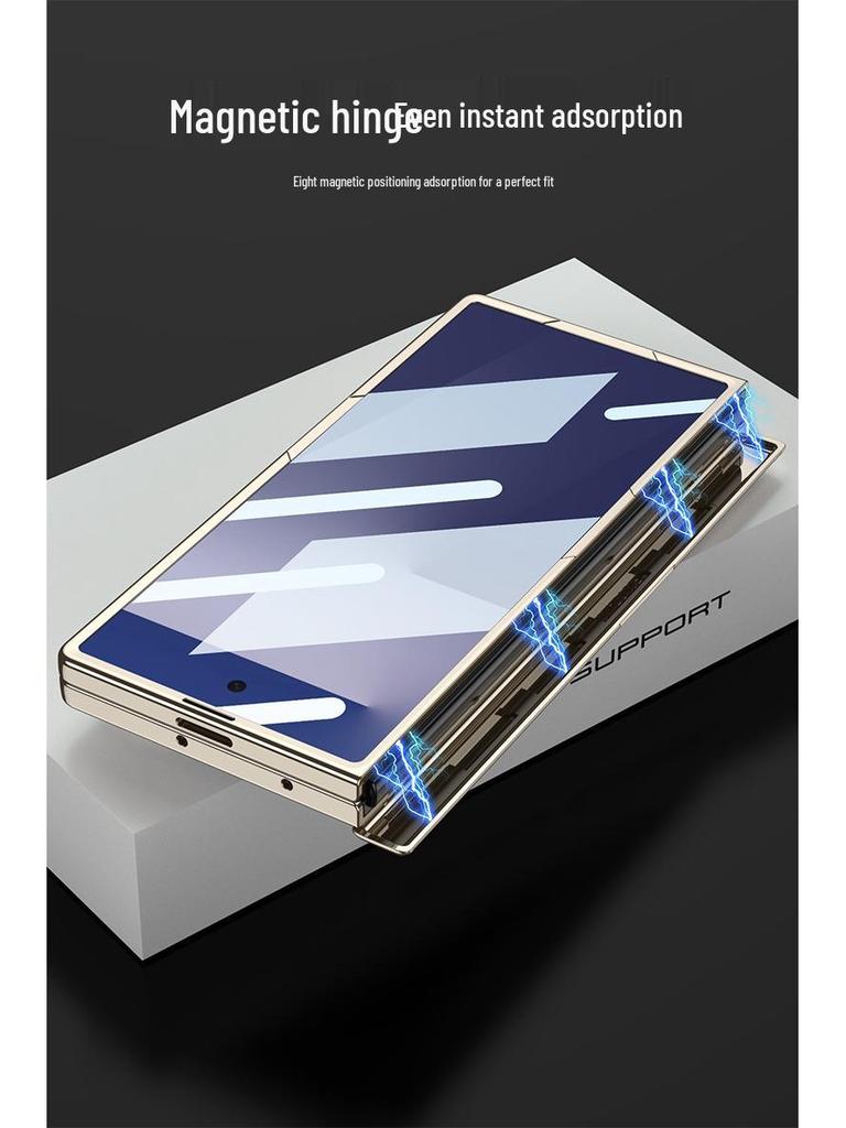 Магнитный чехол-шарнир Samsung Z Fold7 - Прозрачная защитная крышка с подставкой Triumph