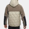 Nike Мужская спортивная куртка-толстовка с капюшоном на молнии Heritage Fleece Оливково-серый Мистический камень Черный CU4447-040