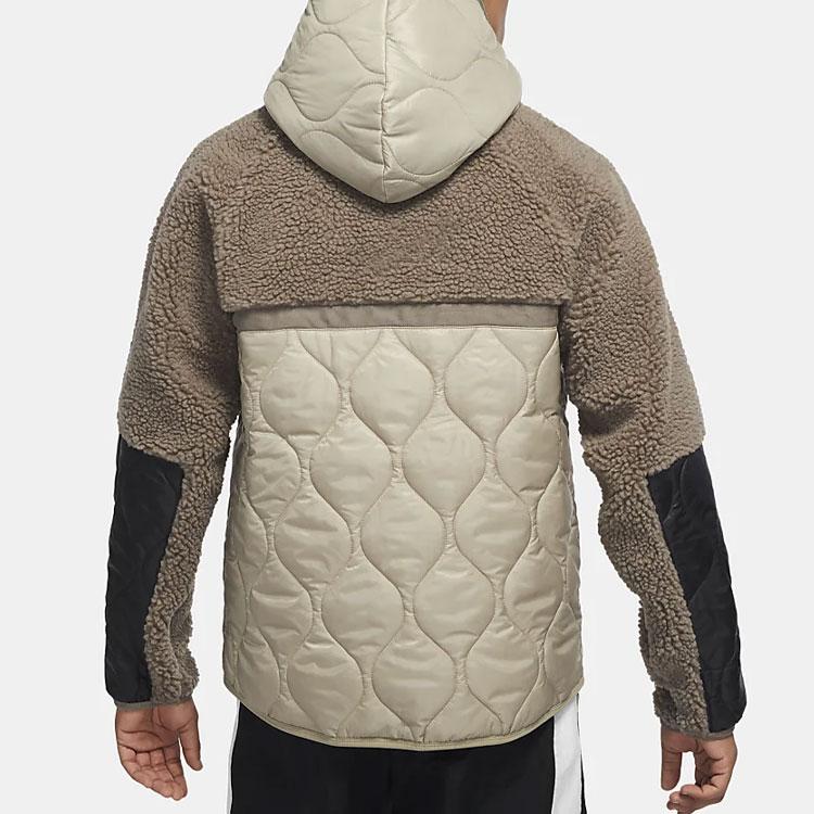 Nike Мужская спортивная куртка-толстовка с капюшоном на молнии Heritage Fleece Оливково-серый Мистический камень Черный CU4447-040