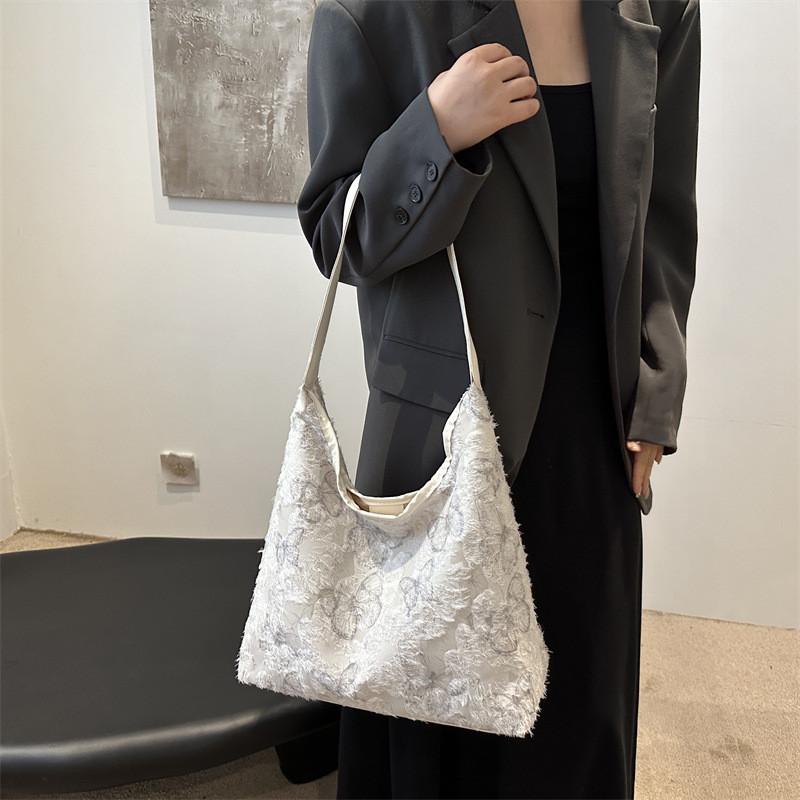 Стильная сумка-тоут большой вместимости для студентов с шикарным эстетичным дизайном в черном, сером и зеленом цветах