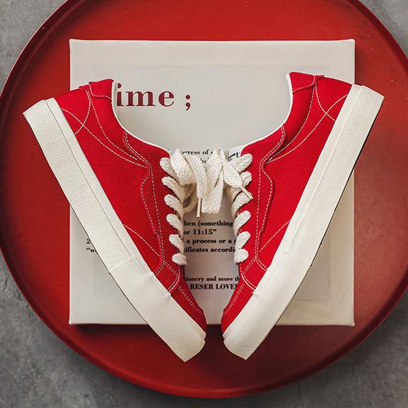 Женские парусиновые туфли Универсальные классические мужские туфли Студенческие туфли на шнуровке Плоские повседневные туфли Женские парусиновые кроссовки