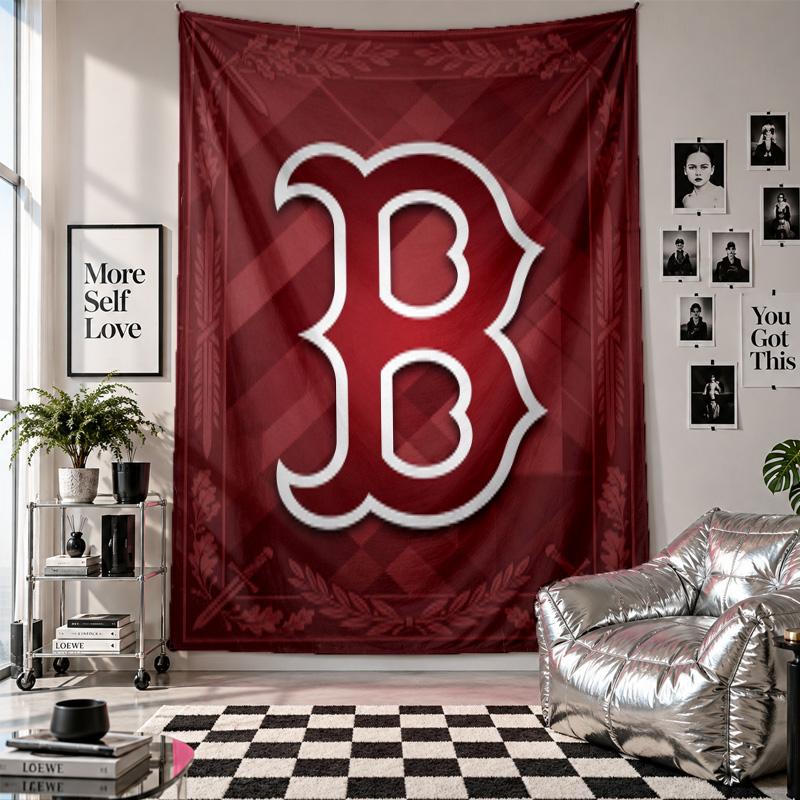 Boston Red Sox Wall Tapestry Home Decor Wall Hanging Cloth for Bedroom Living Room Background