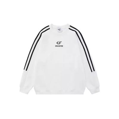 Милая и классная толстовка с круглым вырезом и тремя полосками для женщин на весну и осень, свободный тонкий топ в стиле ретро с длинными рукавами для пар для женщин