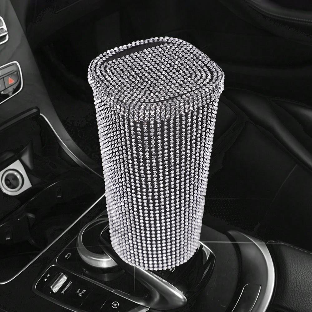 1 шт. Автомобильный ящик для хранения, алмазный кристалл, автомобильное ведро, ящик для хранения мелочей, автомобильный мусорный бак Mlini, центральное управление, держатель для стакана воды, коробки