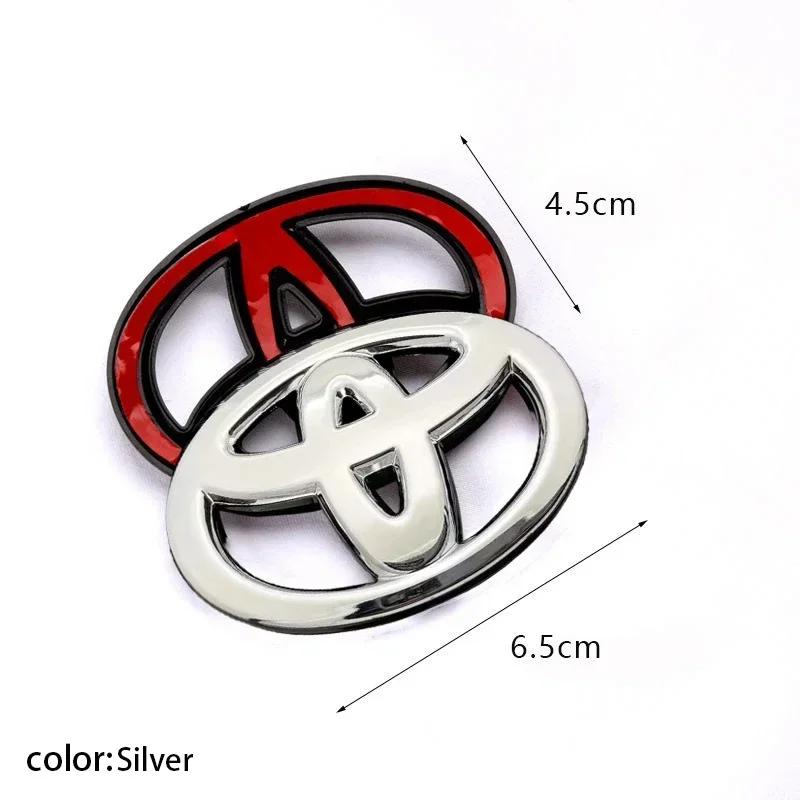 wqctu10 steering wheel Toyota logo ABS For Toyota Coorolla Camry reiz RAV4 Crown Avalon CHR car logo sticker label modified accessories