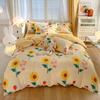 Flower Botanical Duvet Cover Set 3pcs Floral Bedding Set for Kids and Adults Comforter Covers Pillowcases, Washable Home Textil